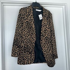 ASTR Leopard Oversized Blazer